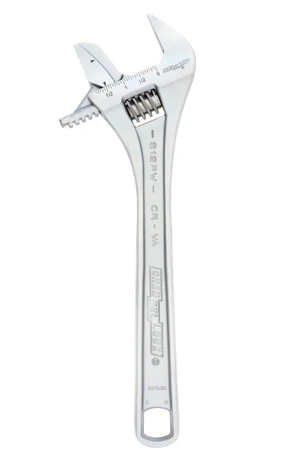 Channellock Reversible Jaw Chrome Adjustable Wrench, 12 in - CL 812PW Adjustable Wrench Channellock