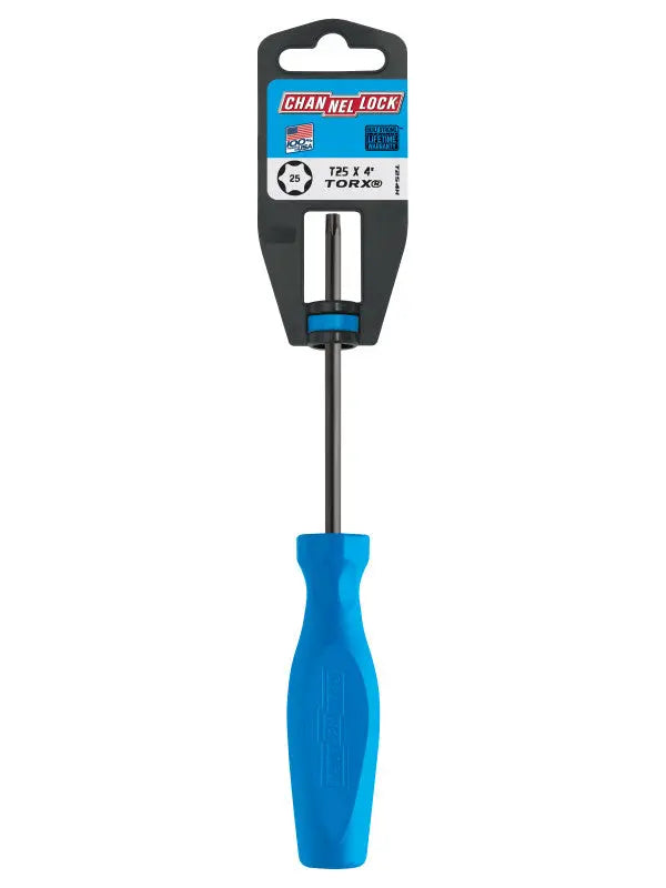 Channellock Magnetic Tip Professional Torx Screwdriver, T25 x 4 in - CL T254H Channellock