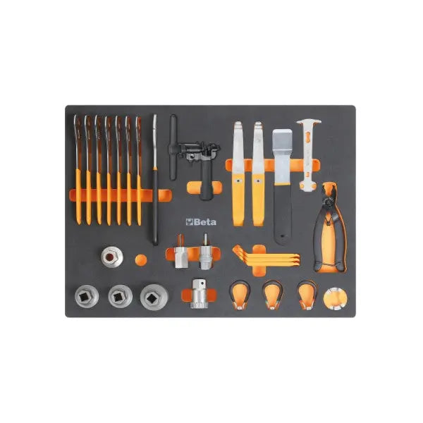Beta Tools (Article# MMV402) Set of 29 Bicycle Repair Tools with EVA Foam Tray - BT 024590402 