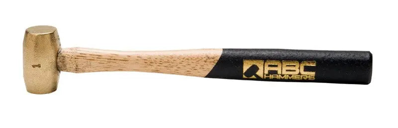 ABC Hammers 1 lbs Brass Hammer with 10 in Wood Handle - ABC ABC1BW ABC Hammers