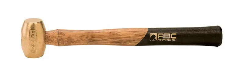 ABC Hammers 1.5 lbs Brass Hammer with 12.5 in Wood Handle - ABC ABC1.5BW ABC Hammers