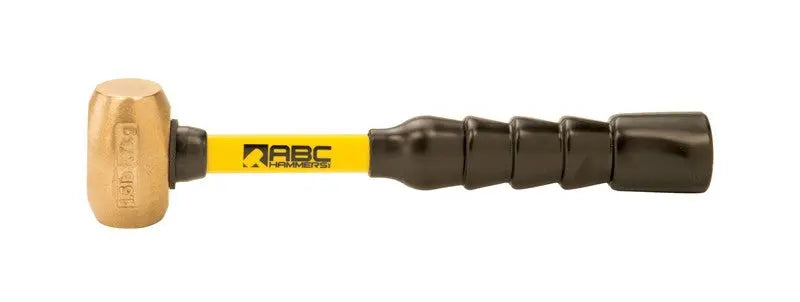 ABC Hammers 1.5 lbs Brass Hammer with 10 in Fiberglass Handle - ABC ABC1.5BFB ABC Hammers