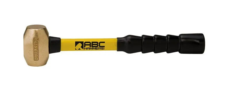 ABC Hammers 2 lbs Brass Hammer with 12 in Fiberglass Handle - ABC ABC2BFB ABC Hammers