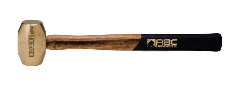 ABC Hammers 4 lbs Brass Hammer with 15 in Wood Handle - ABC ABC4BW ABC Hammers