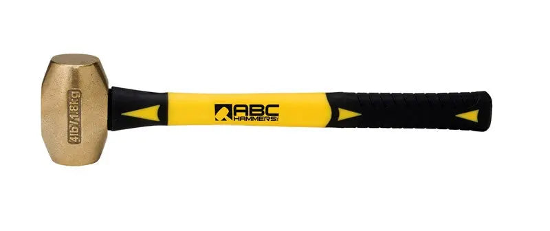 ABC Hammers 4 lbs Brass Hammer with 14 in Fiberglass Handle - ABC ABC4BF ABC Hammers