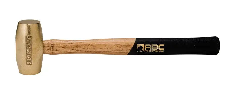 ABC Hammers 5 lbs Brass Hammer with 15 in Wood Handle - ABC ABC5BW ABC Hammers