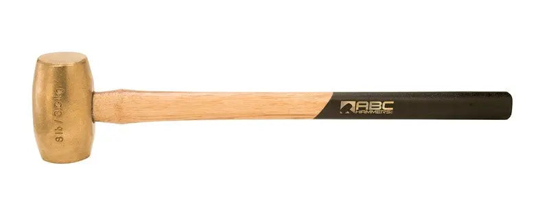 ABC Hammers 8 lbs Brass Hammer with 24 in Wood Handle - ABC ABC8BWS ABC Hammers