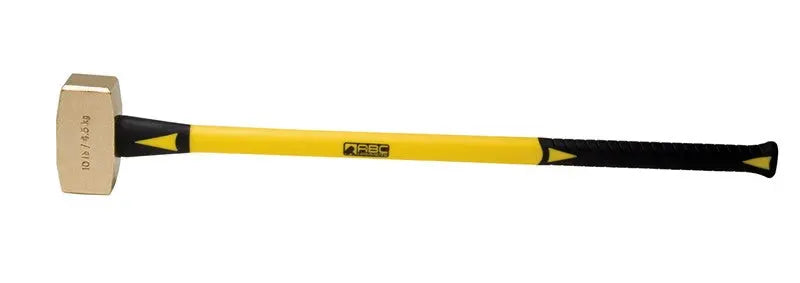 ABC Hammers 10 lbs Brass Hammer with 33 in Fiberglass Handle - ABC ABC10BF ABC Hammers