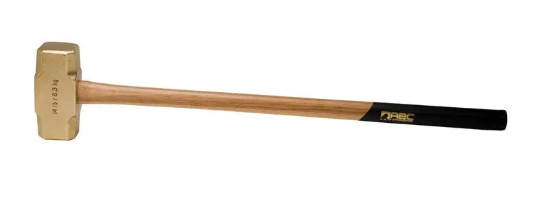 ABC Hammers 14 lbs Brass Hammer with 32 in Wood Handle - ABC ABC14BW ABC Hammers