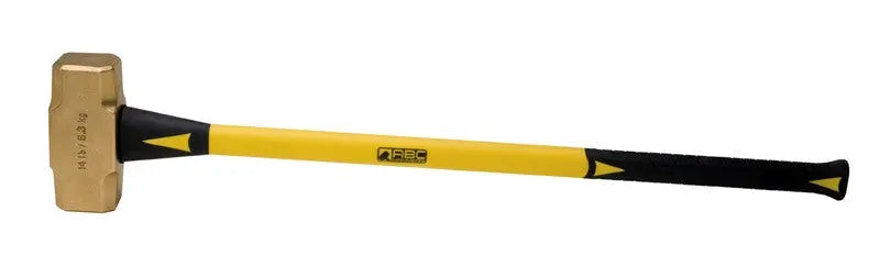 ABC Hammers 14 lbs Brass Hammer with 33 in Fiberglass Handle - ABC ABC14BF ABC Hammers