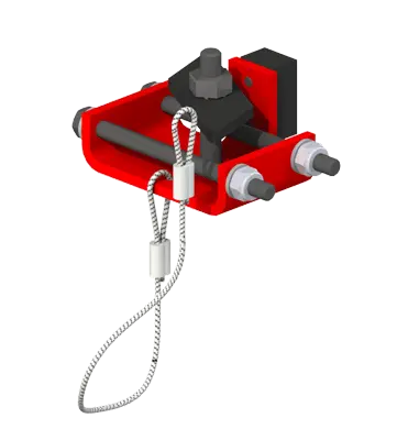 Knight Global Mid-Rail Stop for RAD6110 Rail Systems - KG MRAA6111 Knight Global
