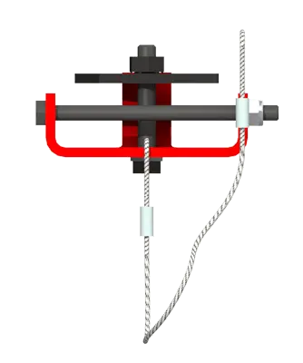 Knight Global Mid-Rail Stop for RAD7510 Rail Systems - KG MRAA7511 Knight Global