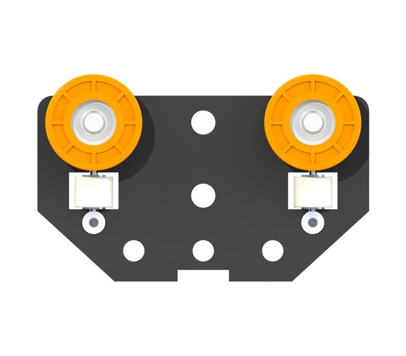 Knight Global Load Trolley for RAD6110 Rail Systems, Capacity 1600 lbs - KG MRTA6106
