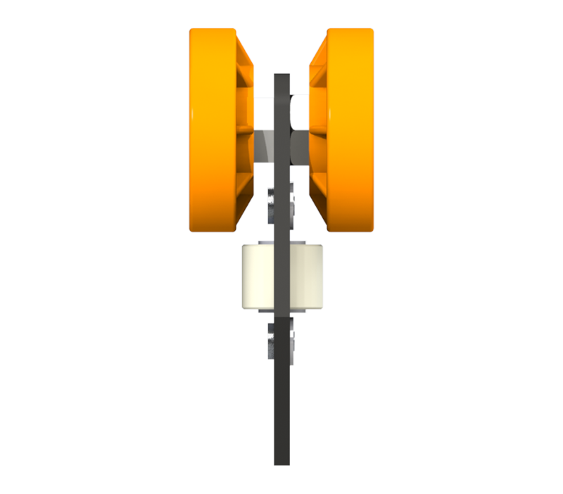 Knight Global Load Trolley for RAD6110 Rail Systems, Capacity 1600 lbs - KG MRTA6106