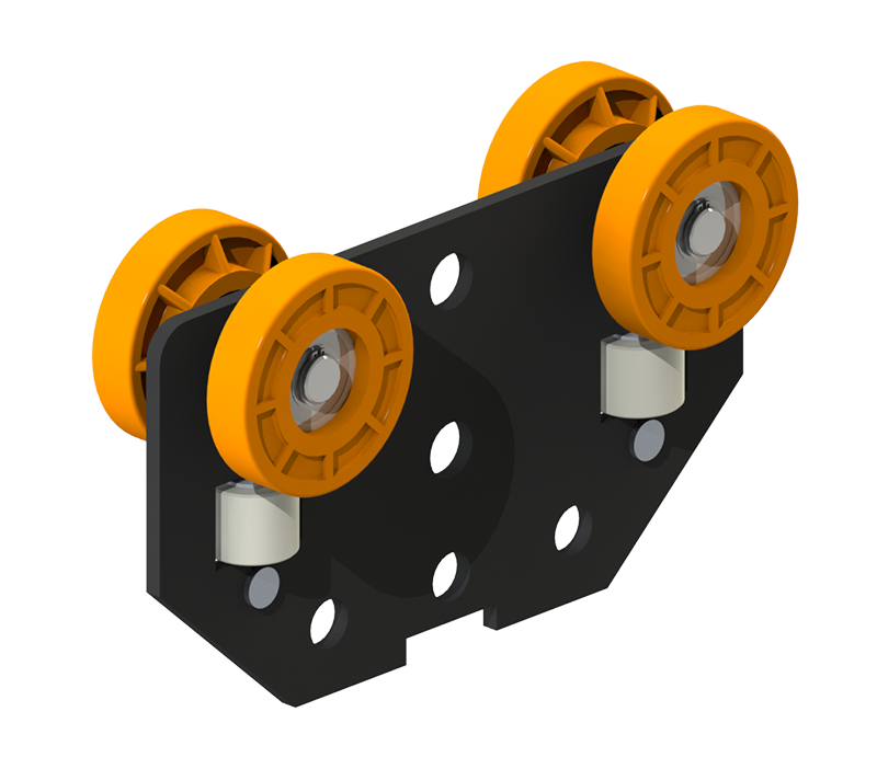 Knight Global Load Trolley for RAD6110 Rail Systems, Capacity 1600 lbs - KG MRTA6106