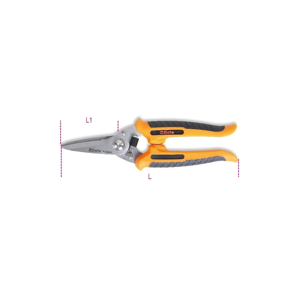Beta Tools (Article# 1130BMX) Multi-Purpose Straight Blade Snips - BT 11300002 Beta Tools