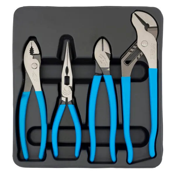 Channellock Set of 4 Pro's Choice Pliers with Tool Tray - CL PC-41 Channellock