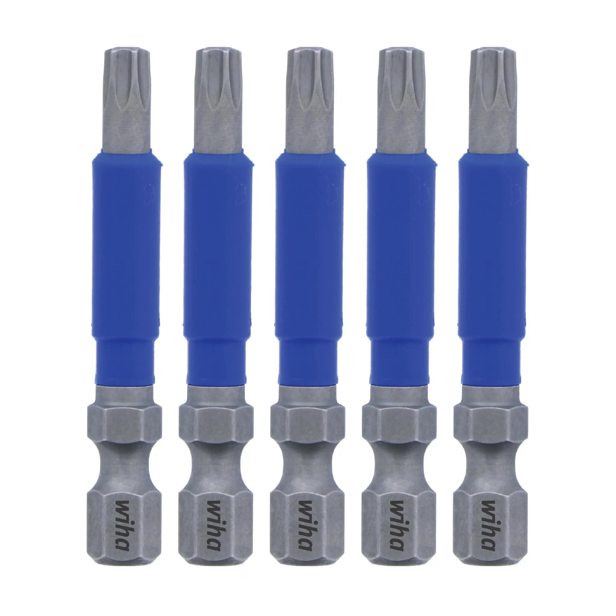 Wiha Set of 5 Terminator Blue Impact Bits, T25 x 2 in - WI 70277 Wiha
