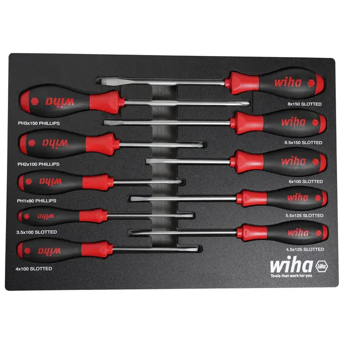 Wiha 30280, 10 Pc. SoftFinish Screwdriver Set Wiha