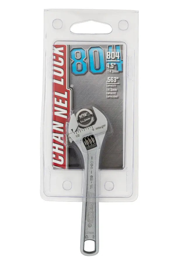Channellock Chrome Adjustable Wrench, 4.5 in - CL 804 Adjustable Wrench Channellock