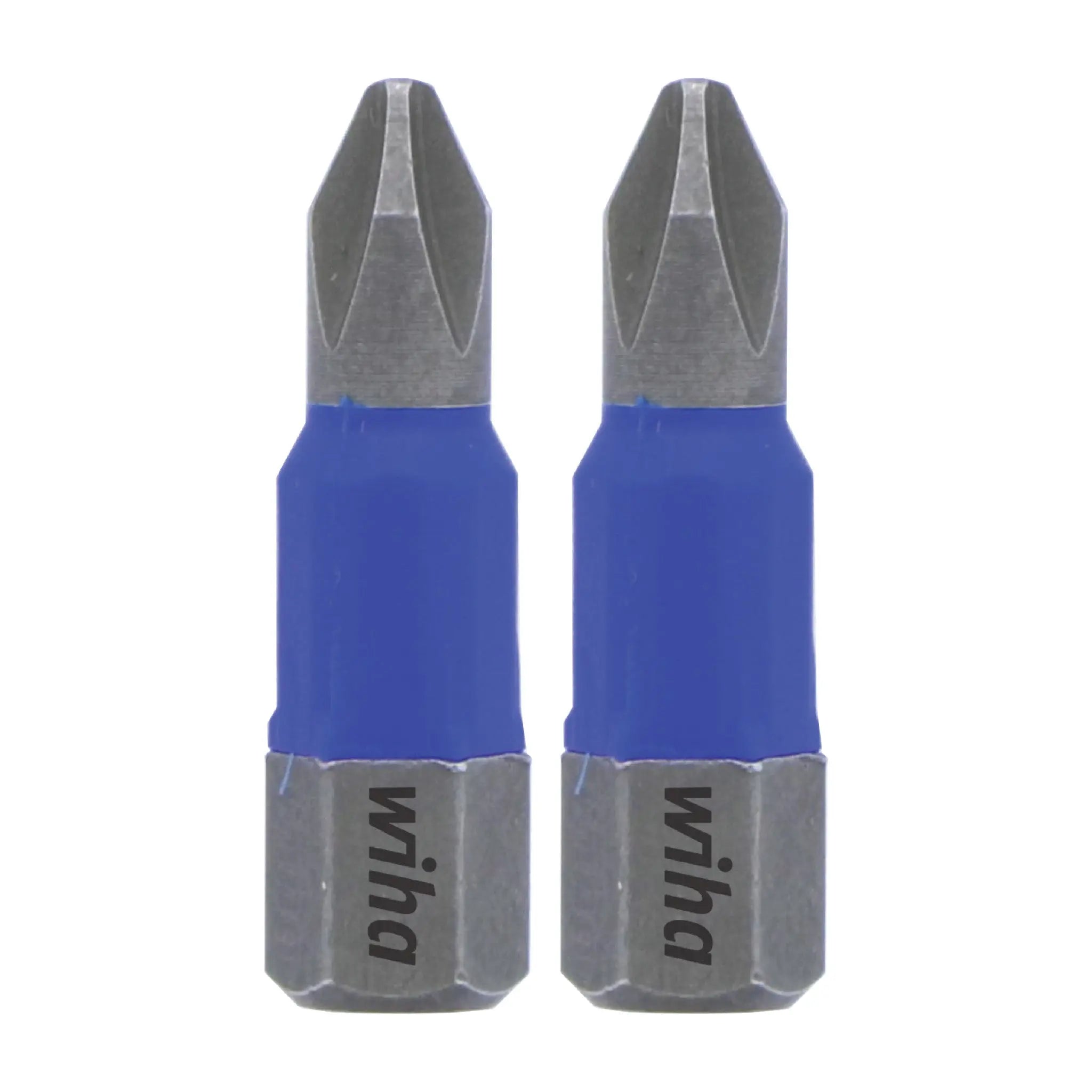 Wiha Set of 2 Phillips Terminator Blue Impact Bits, PH2 x 1 in - WI 70002 Wiha