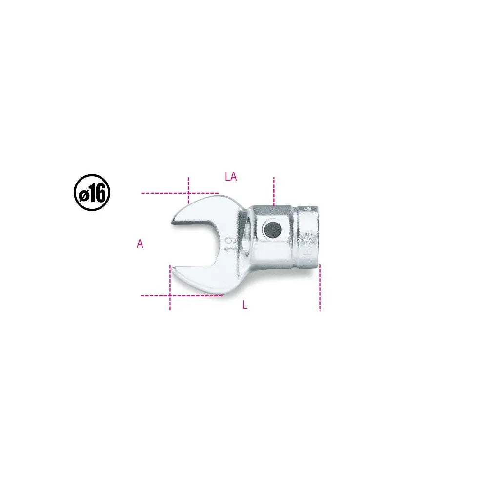 Beta Tools 19mm Open End Interchangeable Head for Torque Bar - BT 6420019 Beta Tools