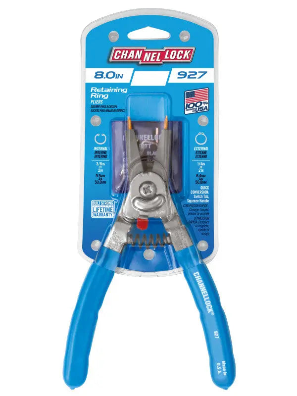Channellock Convertible Retaining Ring Plier, 8 in - CL 927 Channellock