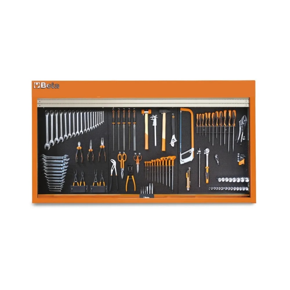 Beta Tools C57SP Garage Wall Mount Panel Tool Organizer, 67 in L x 6 in D x 37 in H - BT 057001020