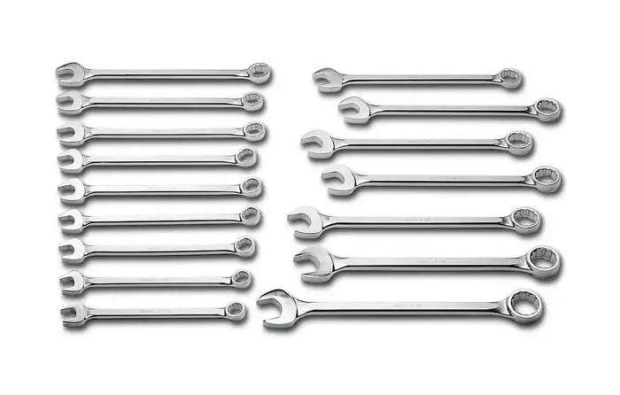 Wright Tool Set of 16 12-Point SAE Satin Combination Wrench, 1-5/16 to 2-1/2 in - WT 730 Wrench Set Wright Tool