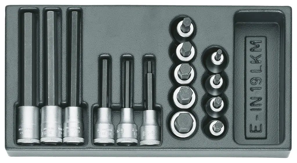 Gedore Set of 15 1/2 in Screwdriver Bit Socket with 1/3 ES Module - GD 1402234 Gedore