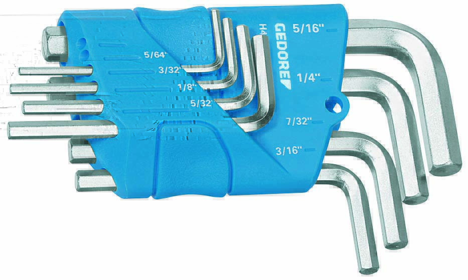Gedore H 42-88 A Hexagon Allen key set in holder 8 pcs 5/64-5/16AF 1505424 Gedore