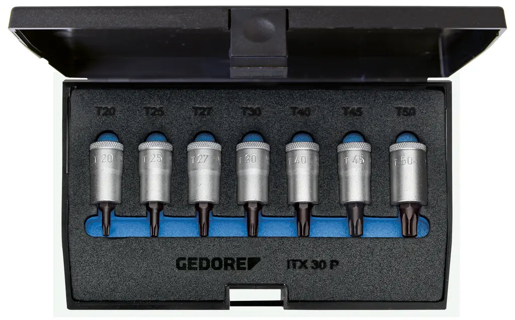 Gedore Set of 7 3/8 in Internal Torx Screwdriver, T20 - 50 - GD 1509926 Gedore