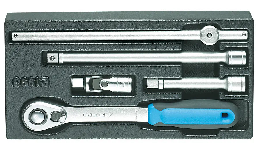 Gedore Set of 5 Accessories for 1/2 in Socket Wrench Inserts with 1/3 ES Module - GD 1550756 Gedore