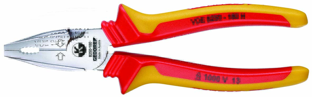 Gedore VDE 8250-180 H VDE Heavy duty combination pliers with VDE insulating sleeves 180 mm 1550950 Gedore