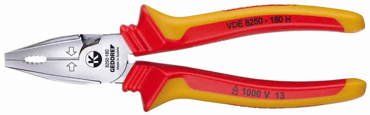 Gedore VDE 8250-160 H VDE Heavy duty combination pliers with VDE insulating sleeves 160 mm 1550942 Gedore