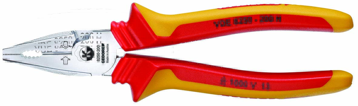 Gedore VDE 8250-200 H VDE Heavy duty combination pliers with VDE insulating sleeves 200 mm 1550969 Gedore