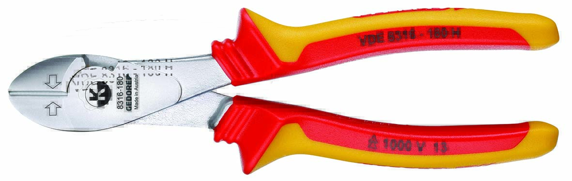 Gedore VDE 8316-180 H VDE Power side cutter with VDE insulating sleeves 180 mm 1550993 Gedore