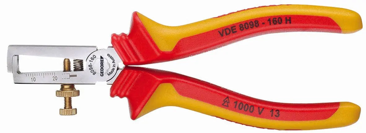 Gedore VDE 8098-160 H VDE Stripping pliers with VDE insulating sleeves 160 mm 1552074 Gedore