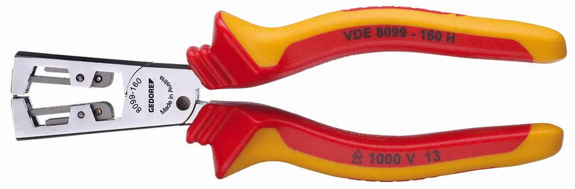 Gedore VDE 8099-160 H VDE Stripping pliers STRIP-FIX with VDE insulating sleeves 160 mm 1552082 Gedore