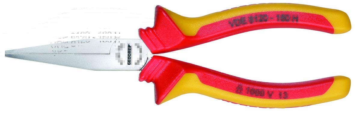 Gedore VDE 8120-160 H VDE Flat nose pliers with VDE insulating sleeves 1552090 Gedore