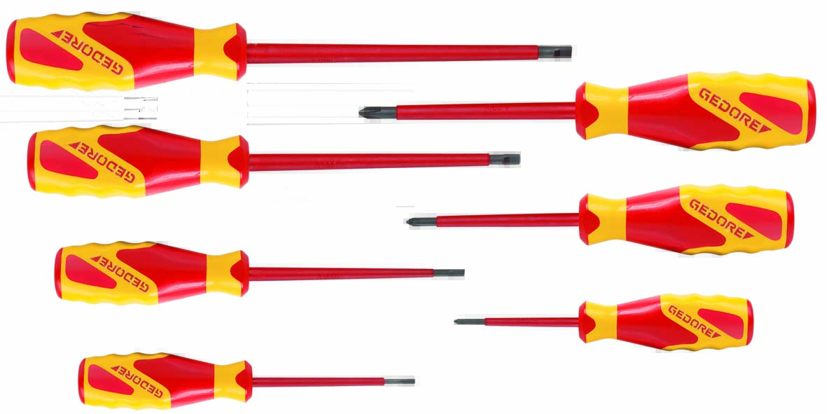 Gedore VDE 2170-2160 PH-077 VDE Screwdriver set 7 pcs IS 2.5-6.5 PH 0-2 1616048 Gedore