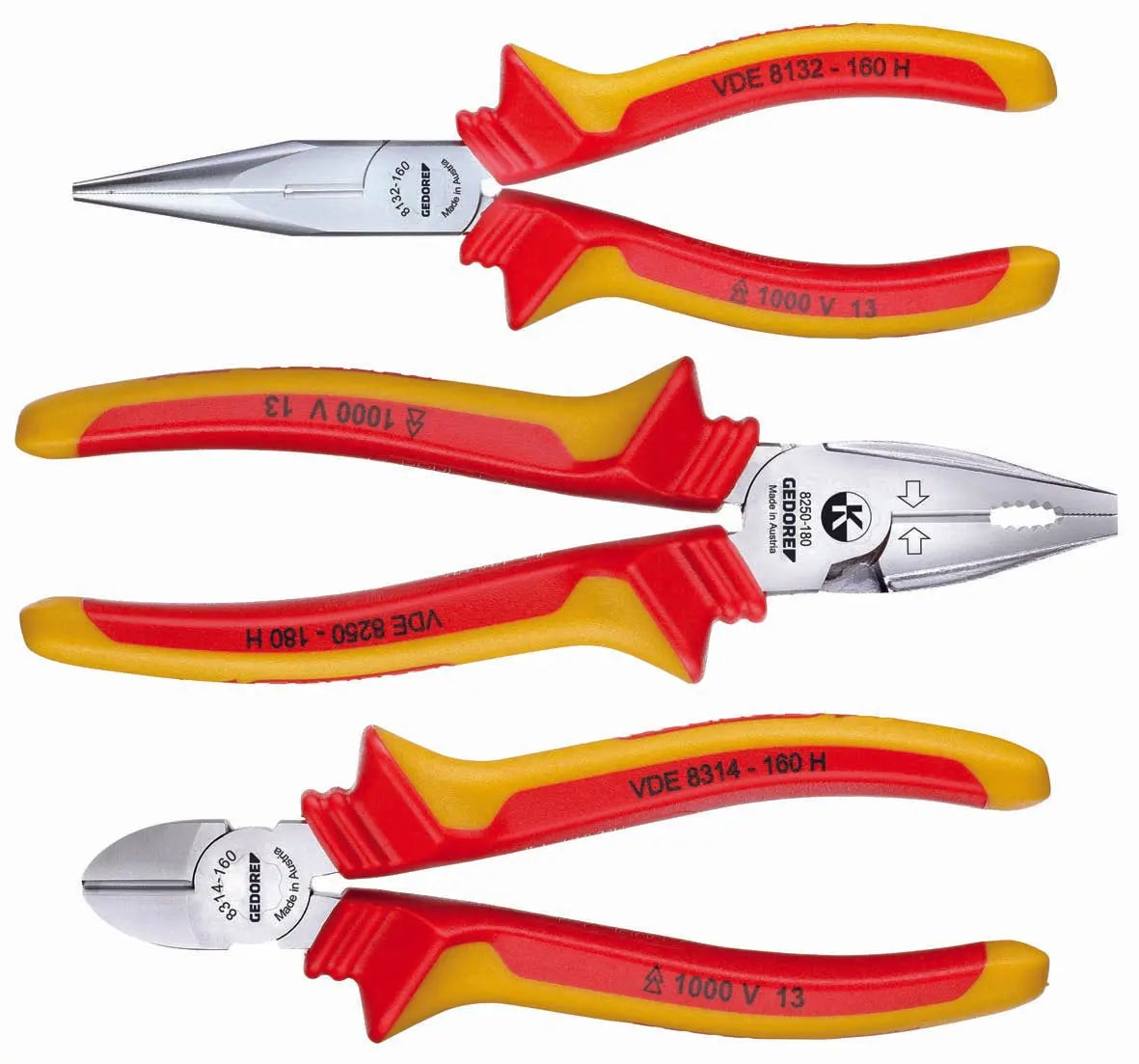 Gedore 1102-002 VDE VDE Pliers set 3 pcs 1692291 Gedore