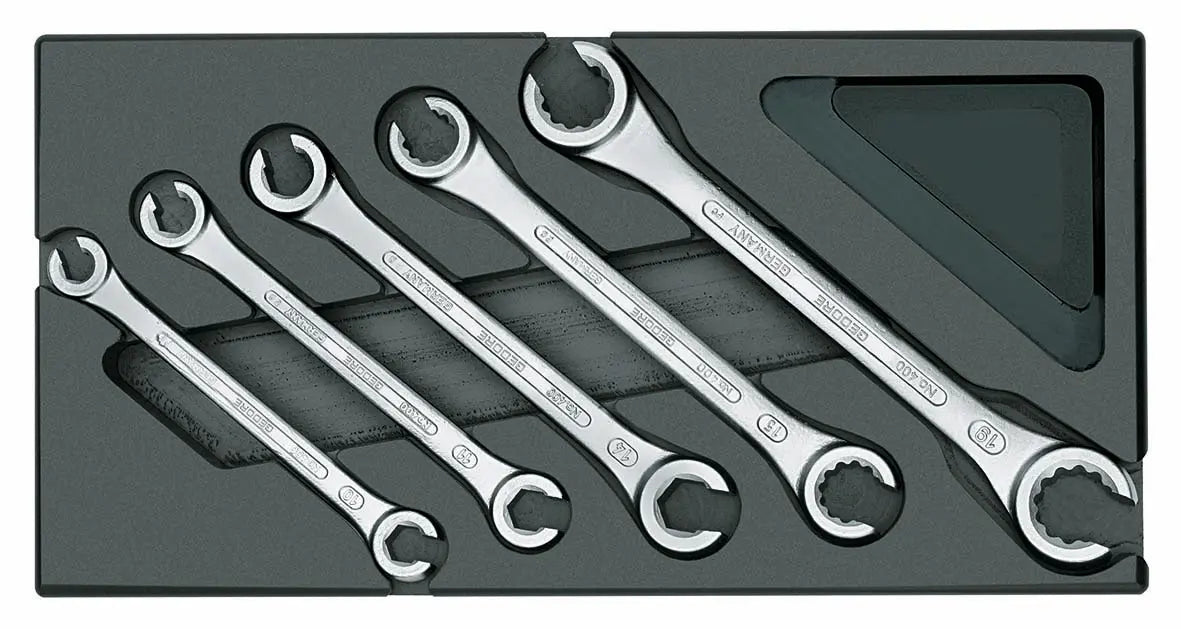 Gedore 1500 ES-400 Set of open flare nut wrench in 1/3 ES tool module 1731157 Gedore