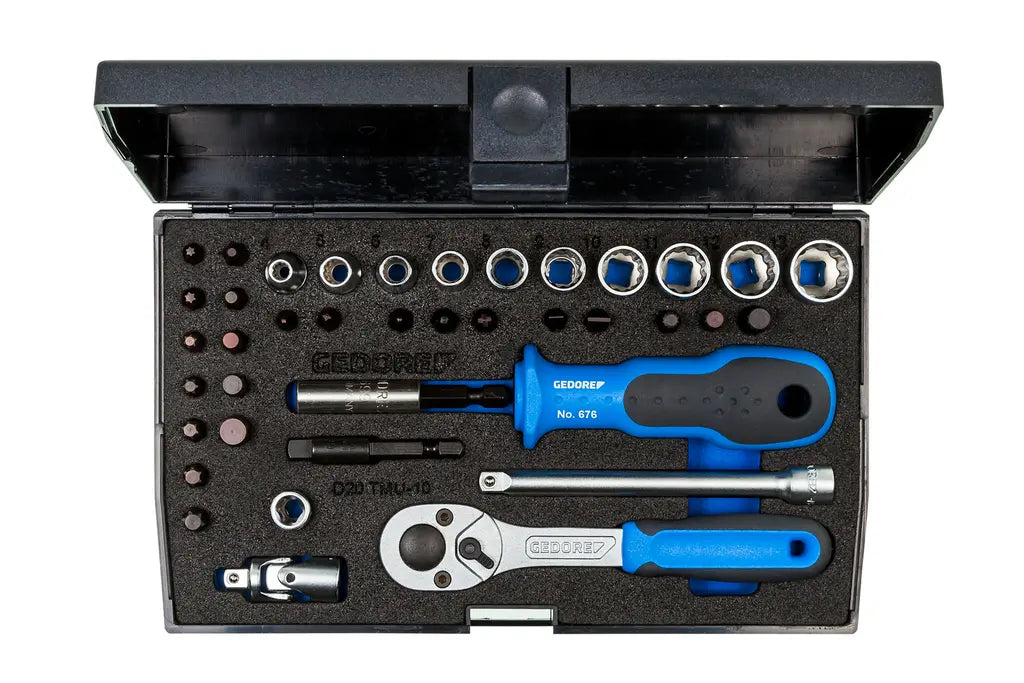 Gedore Set of 39 1/4 in Socket Wrench, UD-IN-IS-PH-PZ-TX - GD 1815660 Gedore
