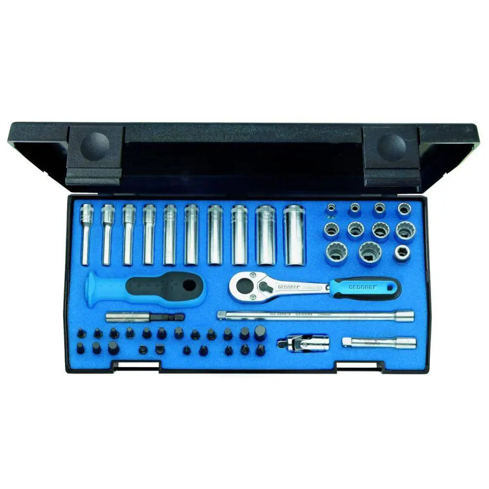 Gedore 1815687 (Series 20 LMU-10) Socket set 1/4" 49 pcs, UD-IN-IS-PH-PZ-TX-XZN Gedore