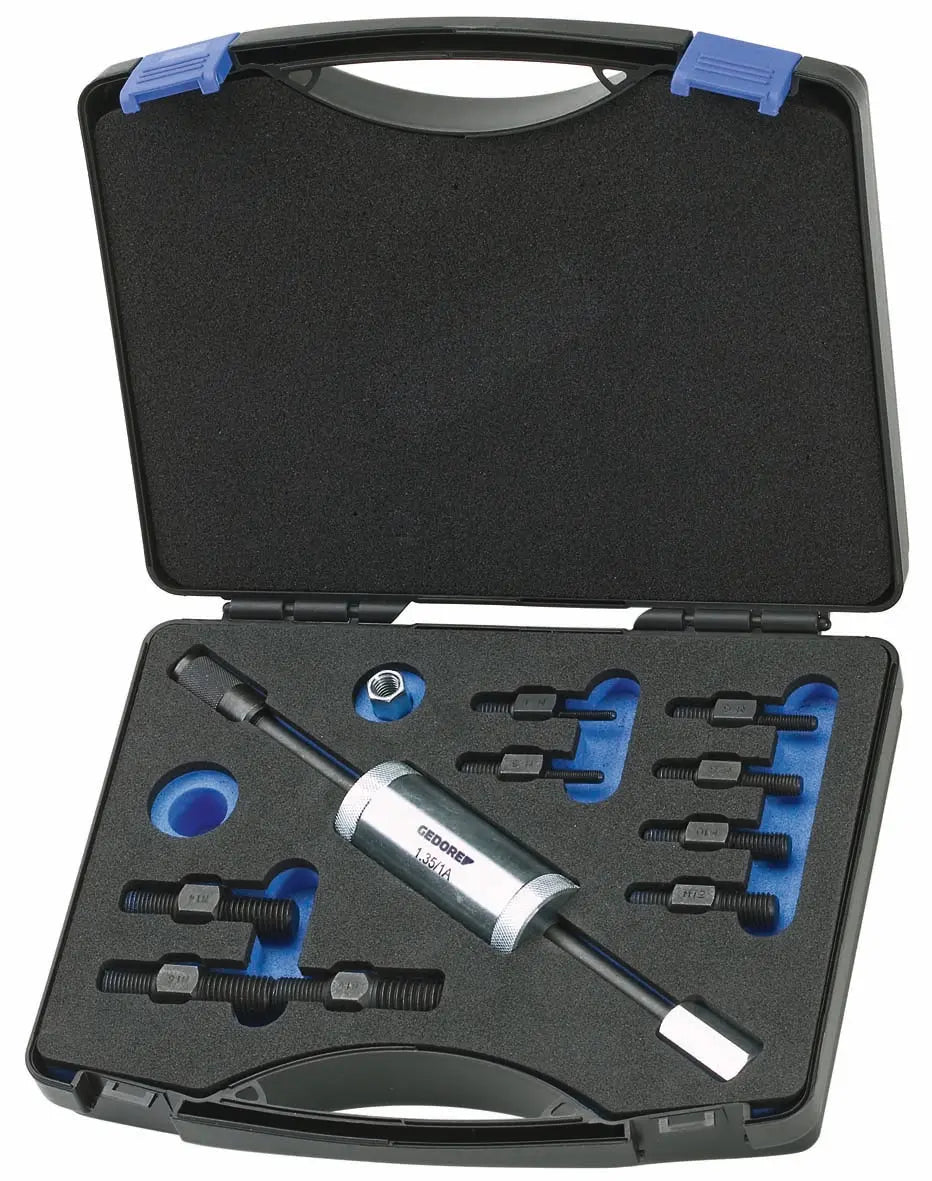 Gedore 1936557, Set of threaded inserts with slide hammer 700 g, 11 pcs ...