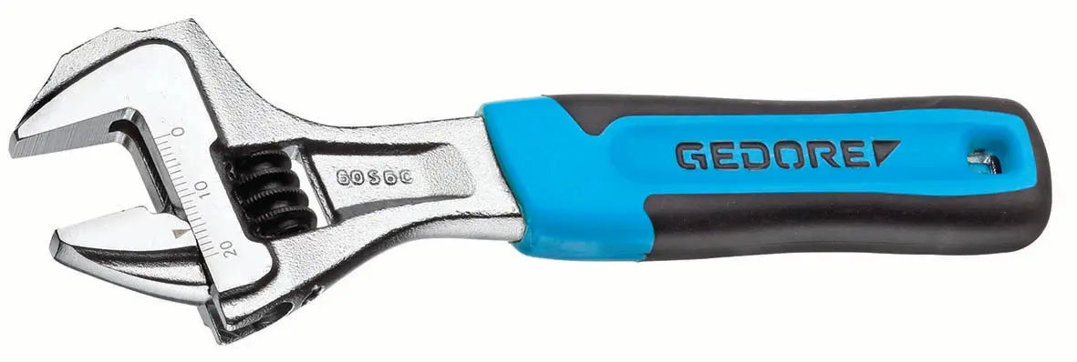 Gedore 60 S 6 JC Adjustable Wrench 6", open end, chrome-plated with 2C-handle 2668858 Gedore