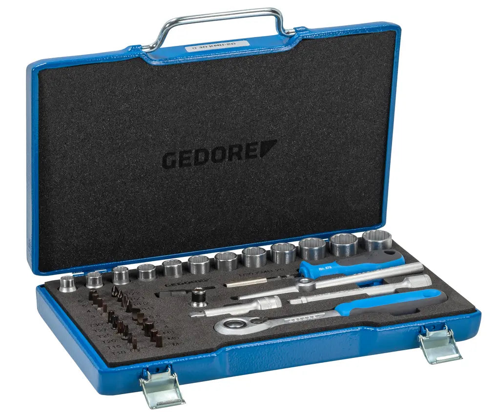 Gedore Set of 40 3/8 in Socket Wrench, IN-IS-PH-PZ-TX-XZN - GD 1973347 Gedore