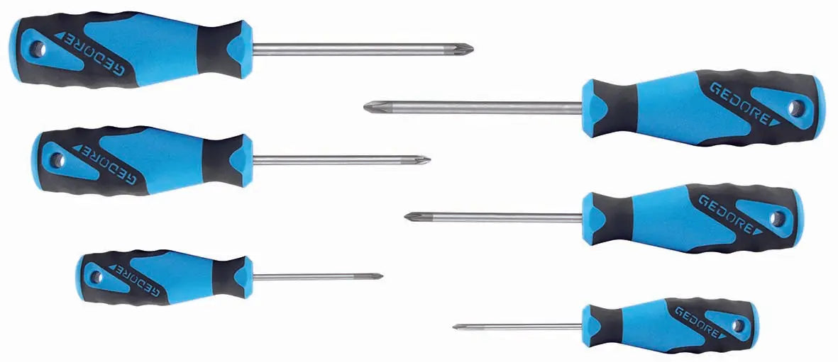 Gedore 2160 PHZ-06 3C-Screwdriver set 6 pcs PH+PZ 0-1-2 2003589 Gedore