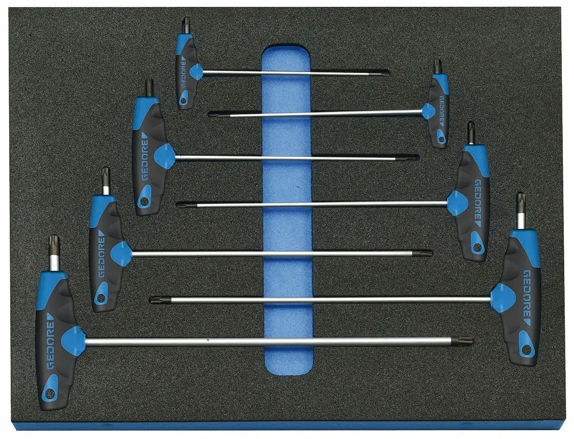 Gedore 2005 CT2-2143 KTX Hexagon Allen key set in 2/4 CT tool module, 7 pcs 2016567 Gedore